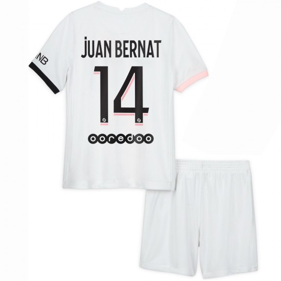 Camisola Paris Saint-Germain Juan Bernat 14 Criança Equipamento Segundo 2021-2022 Manga Curta